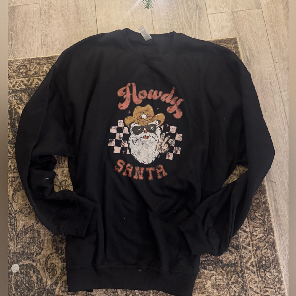 Black 'Howdy Santa' Sweatshirt